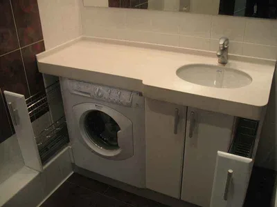 Фото стиральной машины под раковой ванной - новые изображения