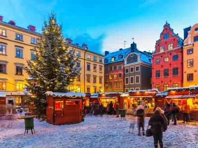 Снежные дни в Стокгольме: красочные фото для скачивания