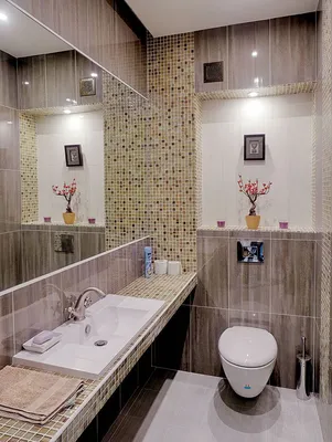 Новое изображение столешницы из мозаики в ванной
