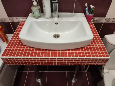 26) Индивидуальный дизайн: столешница из мозаики для ванной (с фото)