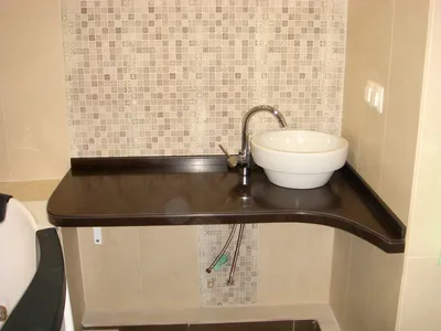 Фото столешницы в ванную: гранитные варианты