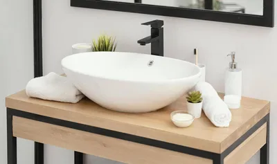 Фото столешницы в ванную: металлические варианты