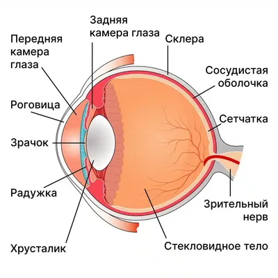 Смотрите уникальные изображения строения глаза человека!