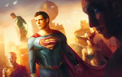 2024 - год Супермена: творческий постер фильма на будущие времена