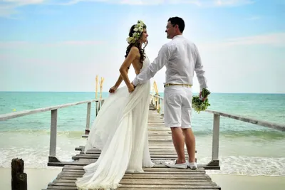 Фото пляжной свадьбы в Full HD качестве