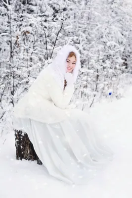 Зимний Гламур: Фотопортреты Свадебных Платьев
