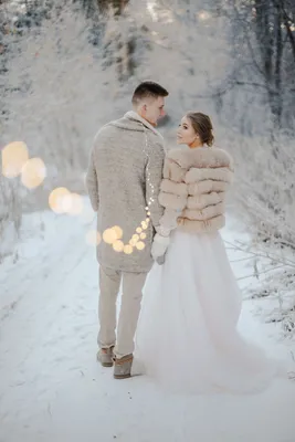 Свадебное платье зимой фотографии