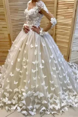 Свадебные платья с бабочками в формате JPG