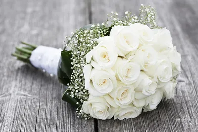 Картинка свадебного букета с элегантными розами