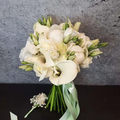 Фото свадебного букета с прекрасными розами