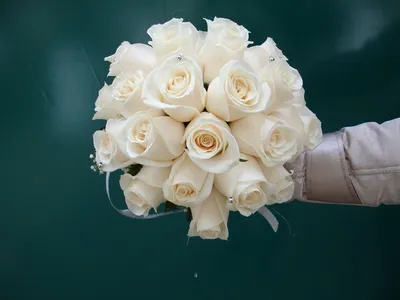 Фотка свадебного букета с прекрасными розами