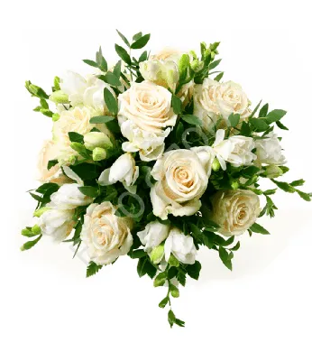 Маленькие розы в свадебном букете - Красота на фотографии