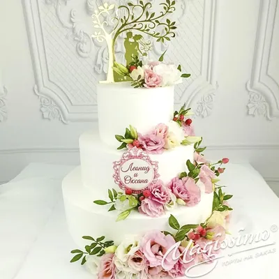 Скачать фото свадебного торта с пионами в различных форматах