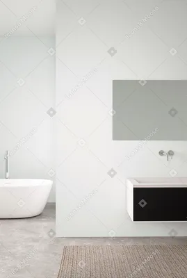 Светлая ванная комната с морской тематикой