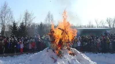 Фото сжигания чучела на масленицу для скачивания