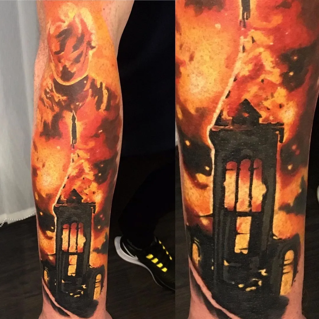 Значение и татуировки огонь, пламя (50+ фото)