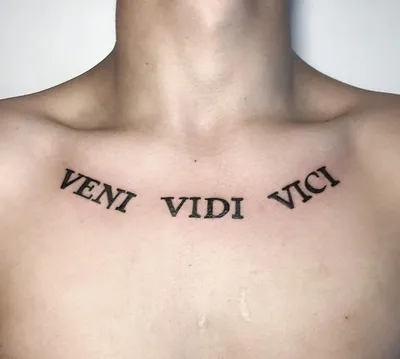 Изображение тату veni vidi vici: широкий спектр форматов
