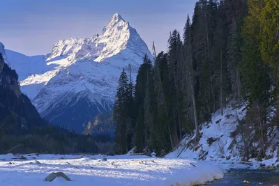 Волшебство Теберды зимой: Фотографии в высоком разрешении