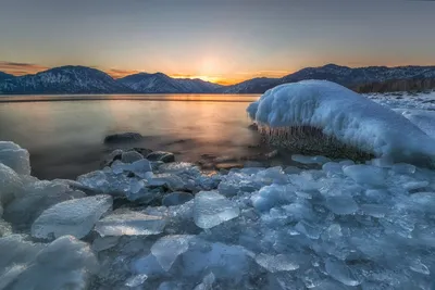 Замороженные краски: Изображения Телецкого озера в разных форматах