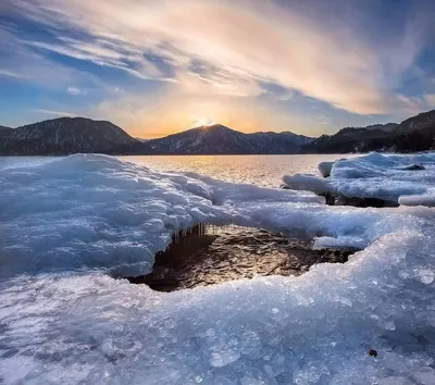Зимний мир в объективе: Фото Телецкого озера в различных размерах