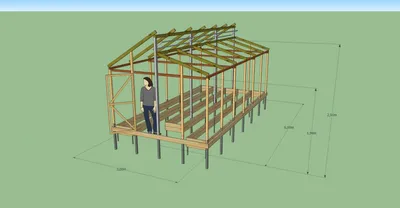 Фотография деревянной теплицы 2024 года