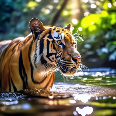 Изображение тигра, пленяющего своей красотой и величием