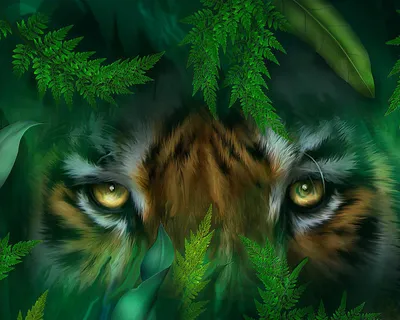 Удивительное изображение тигра, воплощающее дикий дух джунглей