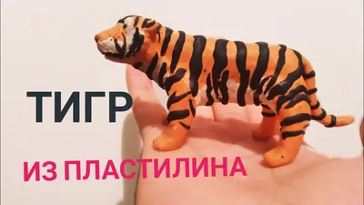 Тигра из пластилина  фото