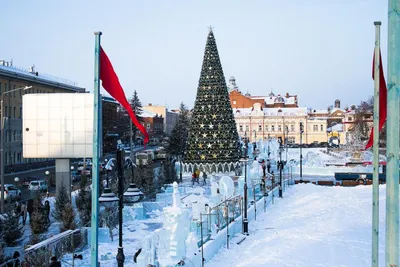 Зимние отражения Томска: Выберите формат и размер вашей картинки