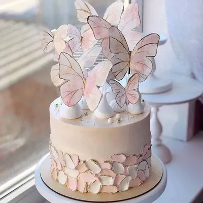 Торт с бабочками: фотография в JPG формате с возможностью загрузки