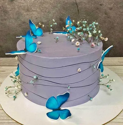Изображение торта с бабочками в WebP формате