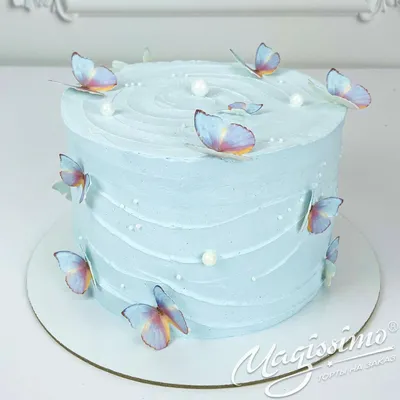 Картинка торта с бабочками, доступная в разных вариантах