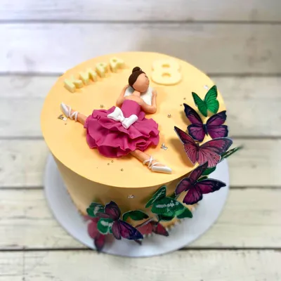 Картинка торта с бабочками, предоставляемая в разных вариантах размеров и форматов
