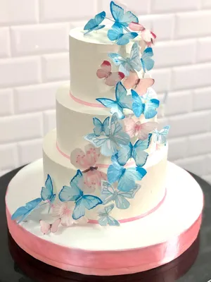 Картинка торта с бабочками в разных размерах и доступных форматах