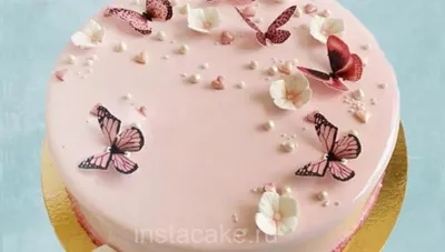 Фото торта с бабочками в высоком разрешении и превосходной четкостью