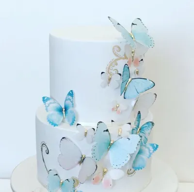 Изображение торта с бабочками в формате WebP: совмещение быстрой загрузки и превосходного качества
