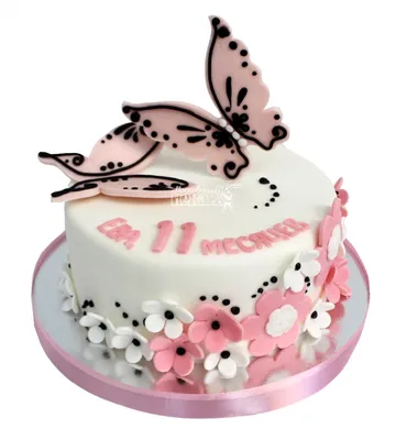 Идеальная картинка бабочки на фото торта