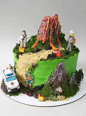 Торт вулкан  фото