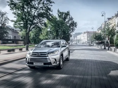 Фото Toyota Highlander 2023 на фоне заката