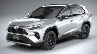 Фото Toyota RAV4 2023 на фоне городской среды