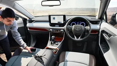 Фото Toyota RAV4 2023 с различными опциями безопасности