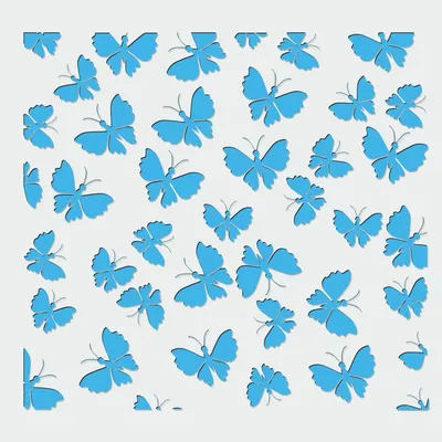 Изображение бабочки на картинке в трафаретном стиле