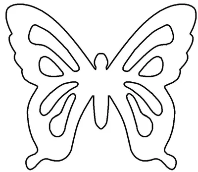 Изображение бабочки с трафаретом