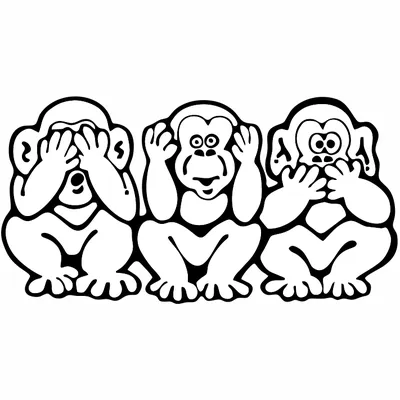 HD фотографии трех обезьян