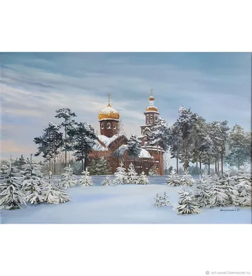 Зимний этюд: Церковь среди зимнего великолепия