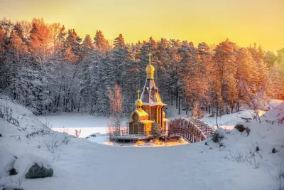 Фотография Церкви: Зимний рассвет вокруг