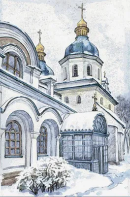 Зимний фотоальбом: Церковь в разных ракурсах