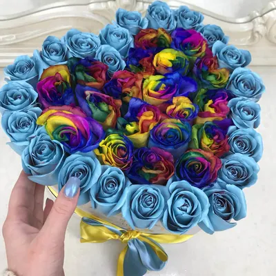 Фотография красивых цветных роз в формате jpg