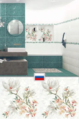 Фотографии ванной комнаты с цветами