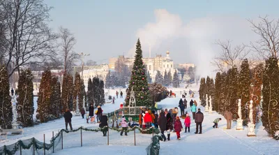 Зимний городской пейзаж на фото